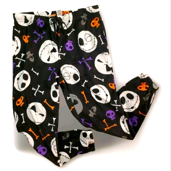 Nightmare Before Christmas Pajama Pants Fleece Women Large Drawstring - Picture 1 of 7